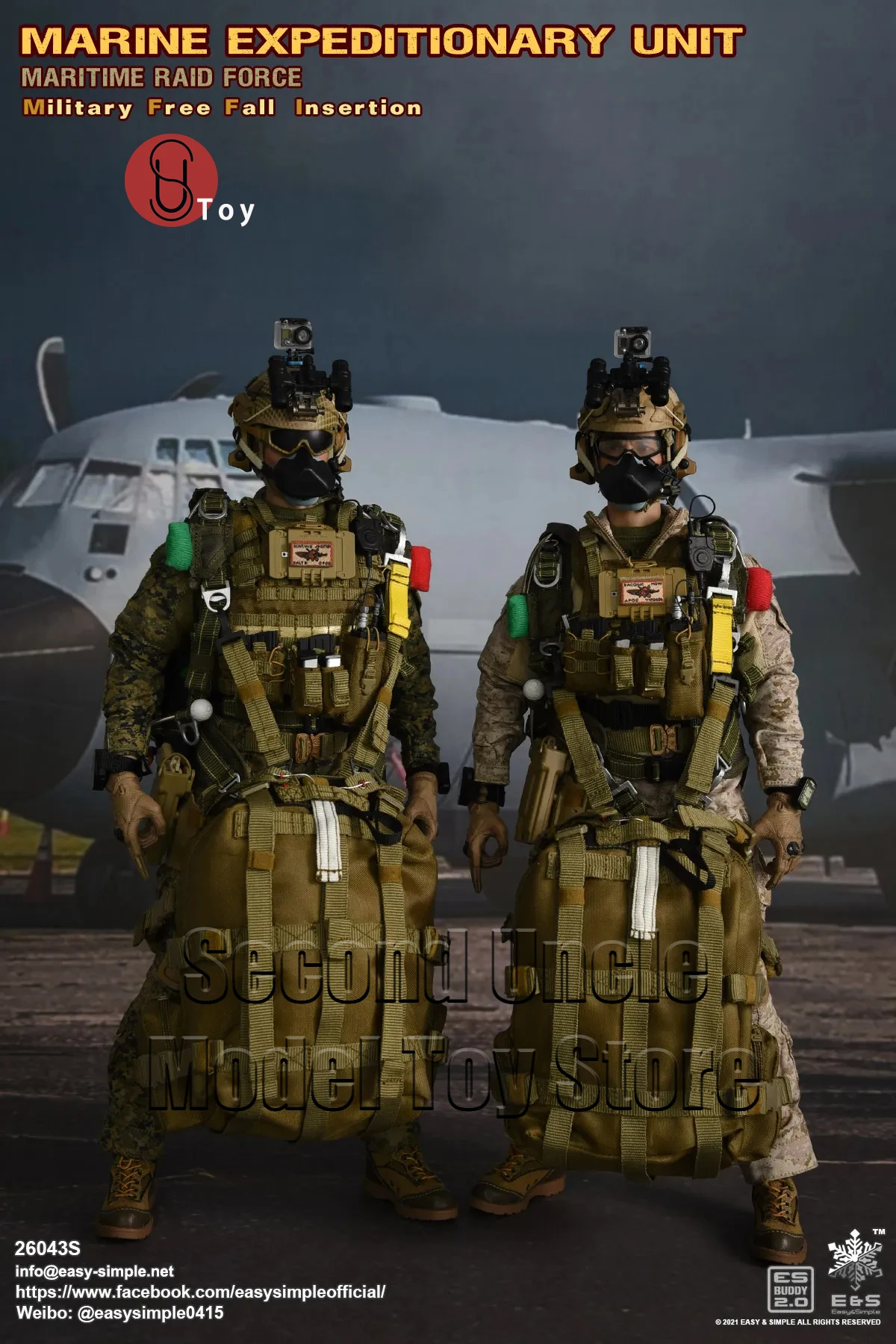 

Easy&Simple ES 26043S 1/6 MEU MRF MFF Military Free Fall Insertion Action Figure Full Set Collectible Model Toys Gift