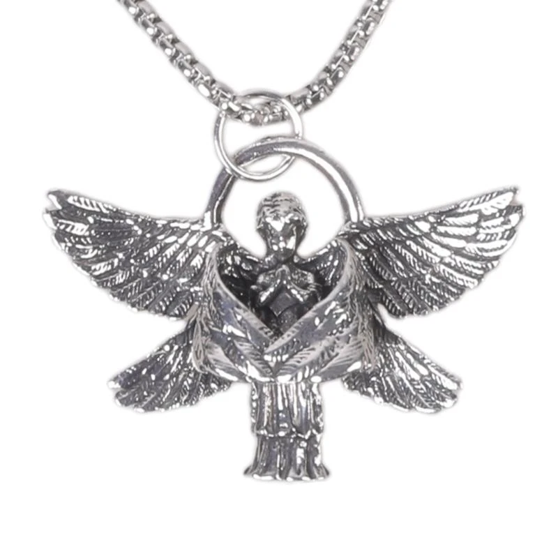 

31BB Creative Angel Pendant Necklace Handmade Seraphim Pray Pendant Neck for Men Women Jewelry Birthday Anniversary Gift