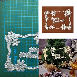 Merry Christmas Frame Metal Cutting Dies Stencil Scrapbooking Diy Album Stamp Paper Card Embossing Decor Craft Knife Mould