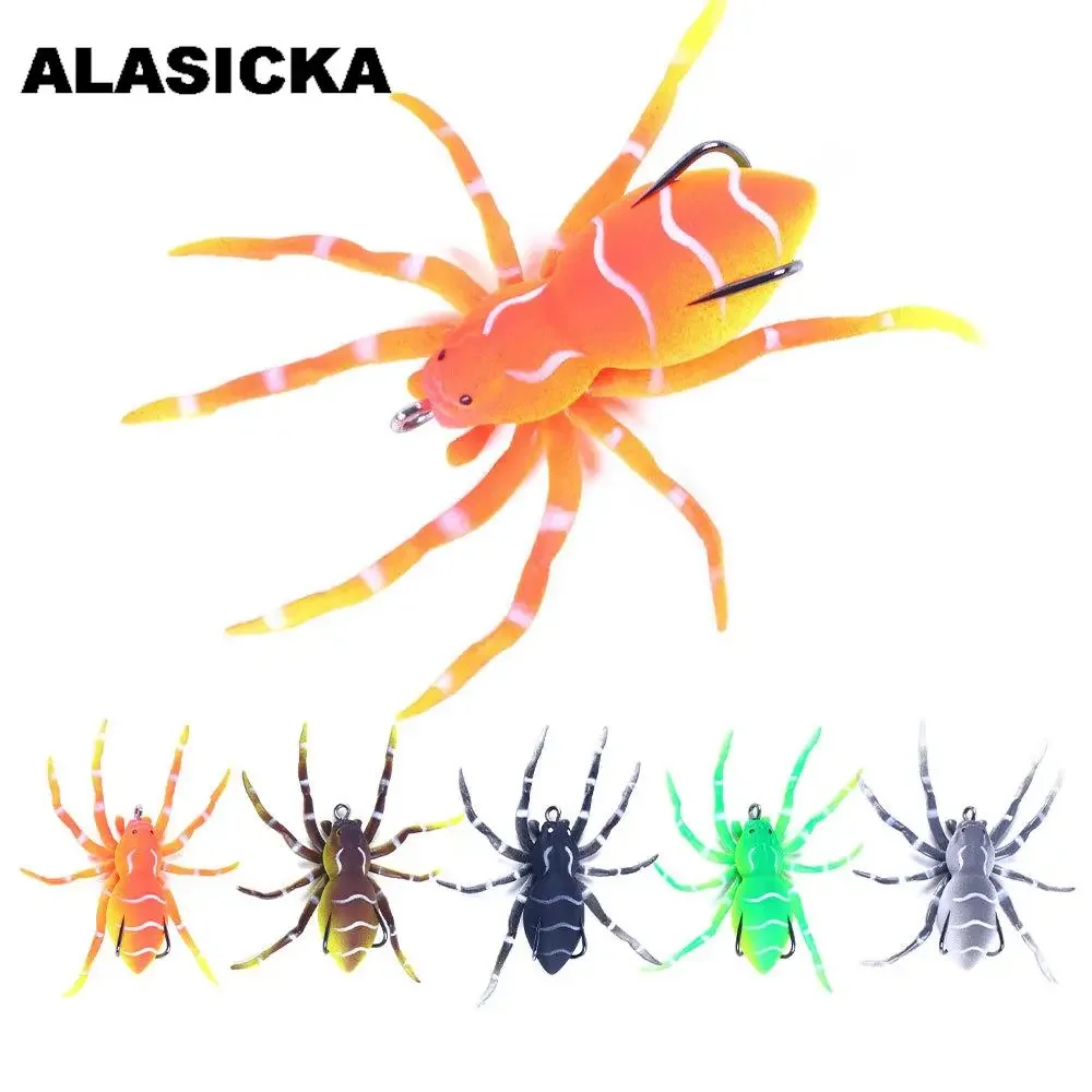 

ALASICKA 1pcs Fishing Lure Spider Soft Lure Treble Hooks Artificial BaitPlastic Fishing Lures Fishing Tackle Fishing Accessories