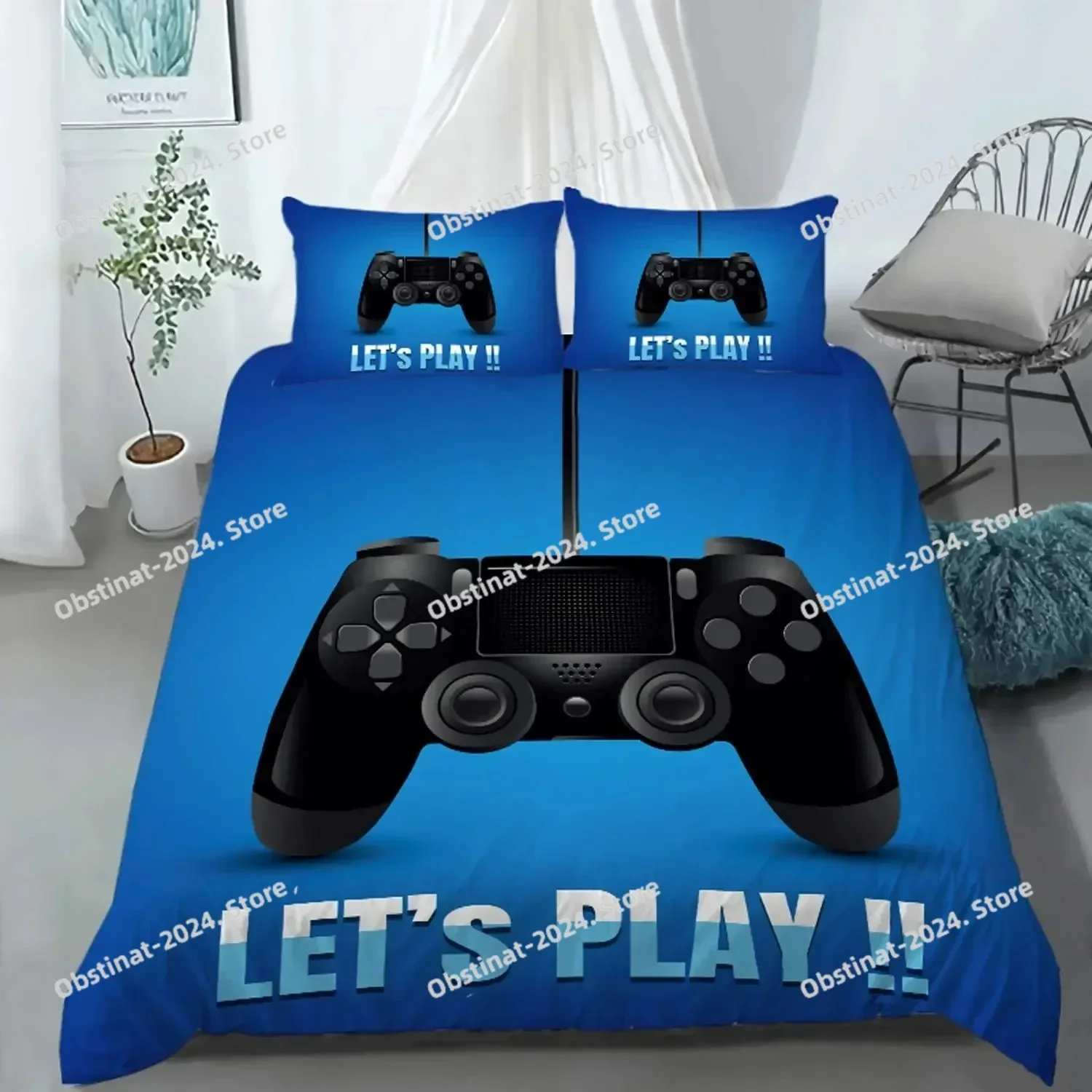 2025 Game gamepad 3D Printing Comforter Bedding Set,Duvet Cover Bed Set Quilt Cover Pillowcase,King Queen Size Bedding Set Kid