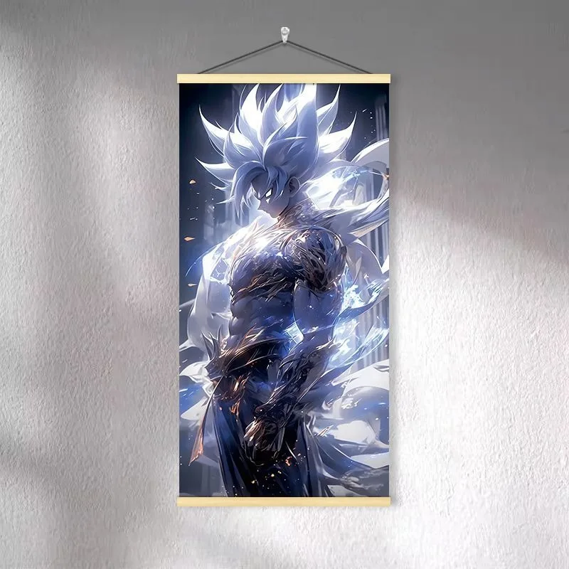 Dragon Ball Canvas Decorative Painting Frameless Cartoon Printing Ultra Instinct Goku SSJ 3  Room Decoration Poster Holiday Gift view 3