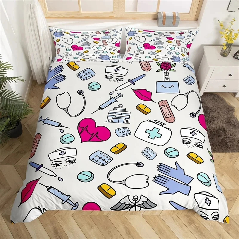 regalos-para-enfermeras-juego-de-ropa-de-cama-de-enfermeria-con-diseno-de-dibujos-animados-funda-de-edredon-linda-accesorios-de-enfermeria-para-el-trabajo-funda-de-edredon-king-size-para-enfermeras