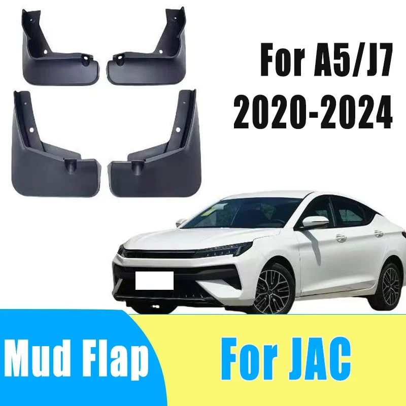 

4pcs Automobiles Tire Mudguard Waterproof Prevent Mud Splashing Car Mud Flap Fender Trim Accessories For JAC A5 J7 2020-2024