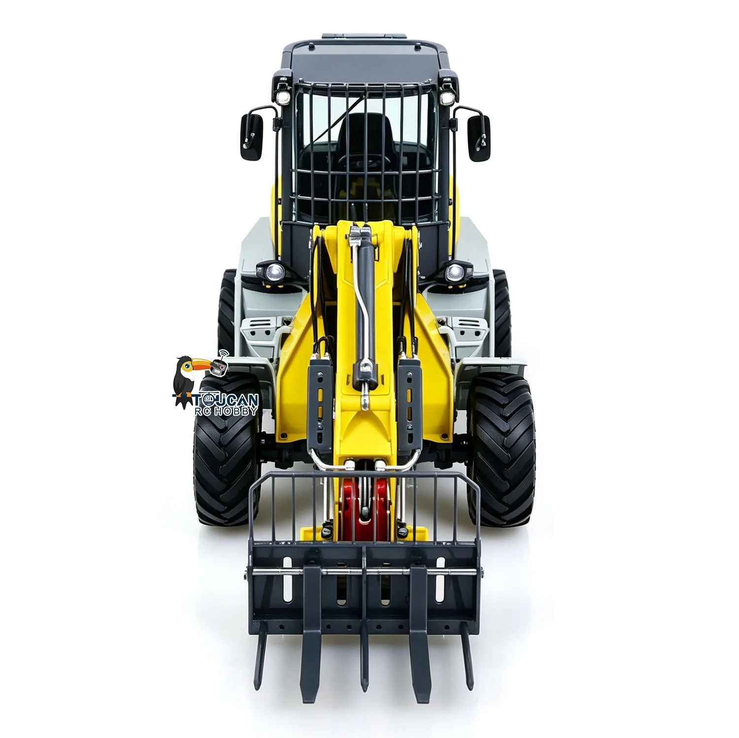 4X4 1/14 TOUCAN UNITRU DIY LESU RTR RC Hydraulic Telescopic Arm Loader AOUE AT1050 Metal Fork Lift Trucks Light Sound Flysky I6S