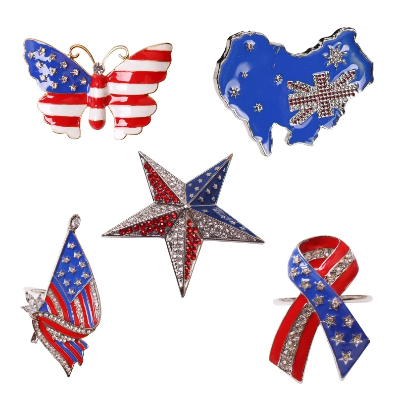 12pcs Patriotic Napkin Rings Independence Day 4th of July Napkin Buckle Holder Drop Shipping