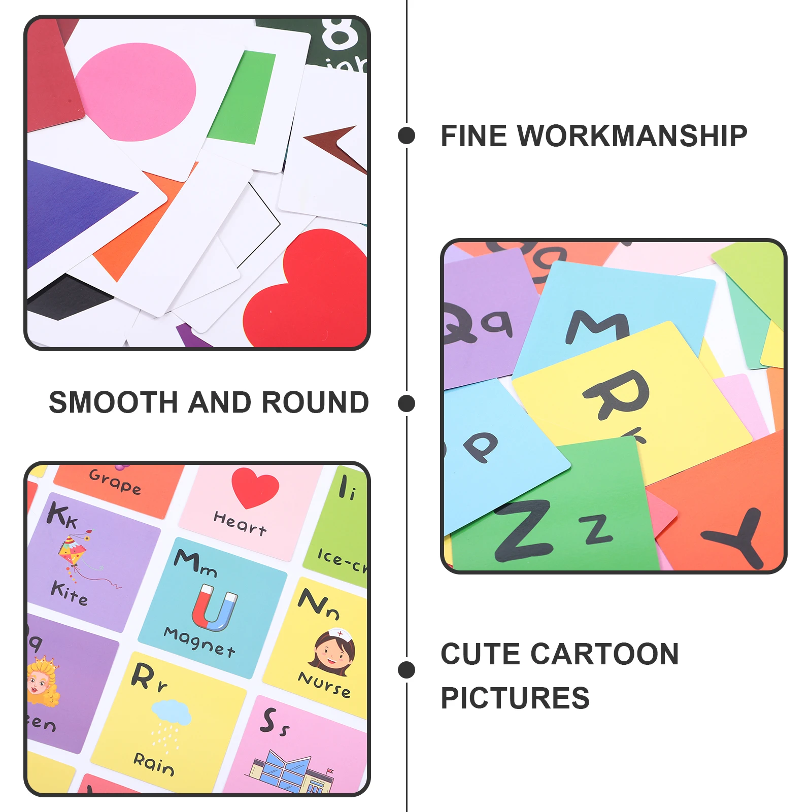 Gioco dell'alfabeto Carte di parole cognitive educative inglesi Gioco di apprendimento per bambini Carte educative precoci per bambini Lettera per bambini