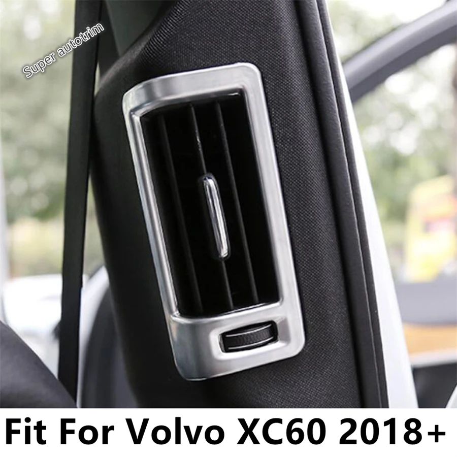 

Car Pillar B Air Conditioning AC Outlet Vent Frame Cover Trim For Volvo XC60 2018 - 2024 ABS Carbon Fiber Accessories Interior