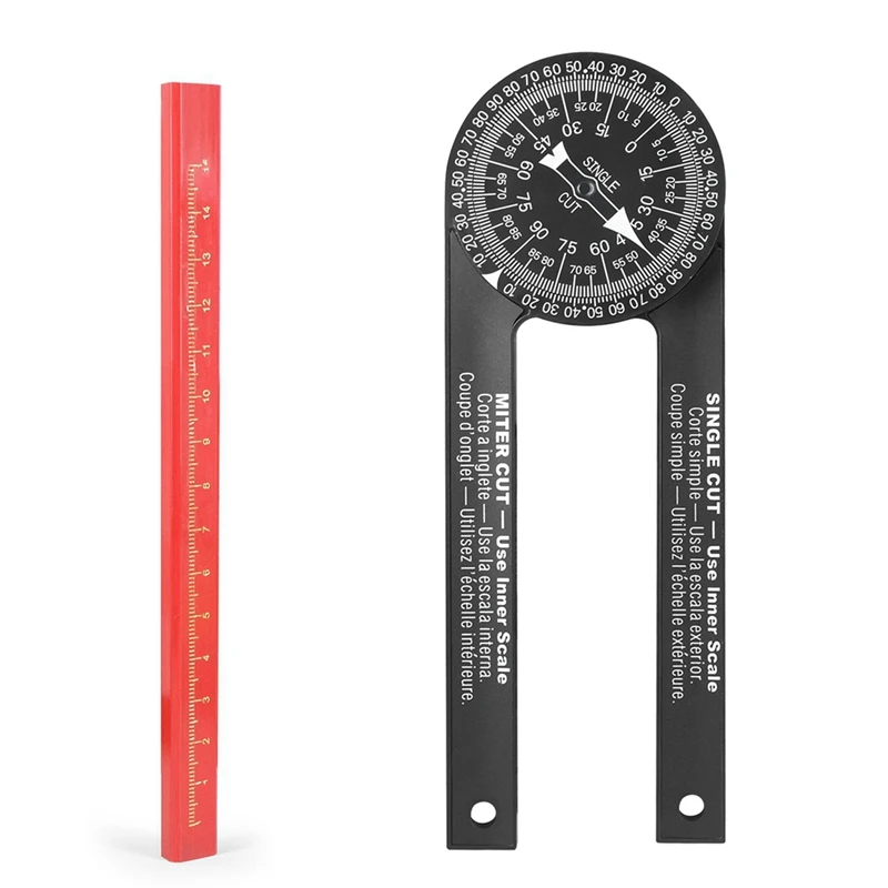 Hot Miter Saw Protractor, Protractor Angle Finder Featuring Precision , Woodworking Angle Measuring Tool Rotation Function