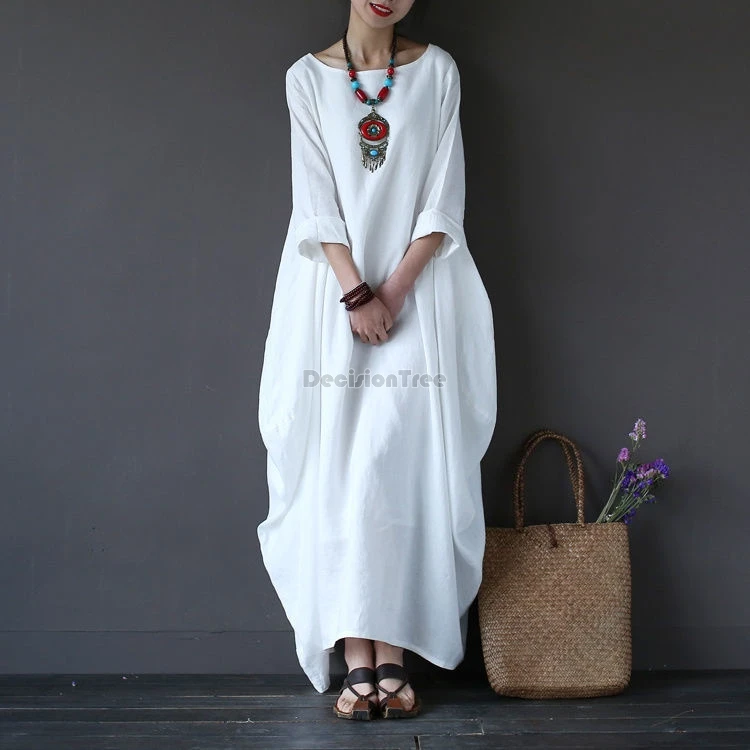 2024 zen pure cotton nun daily loose robe new fashionable temperament leisure flower bud dress retro literature art tea garment