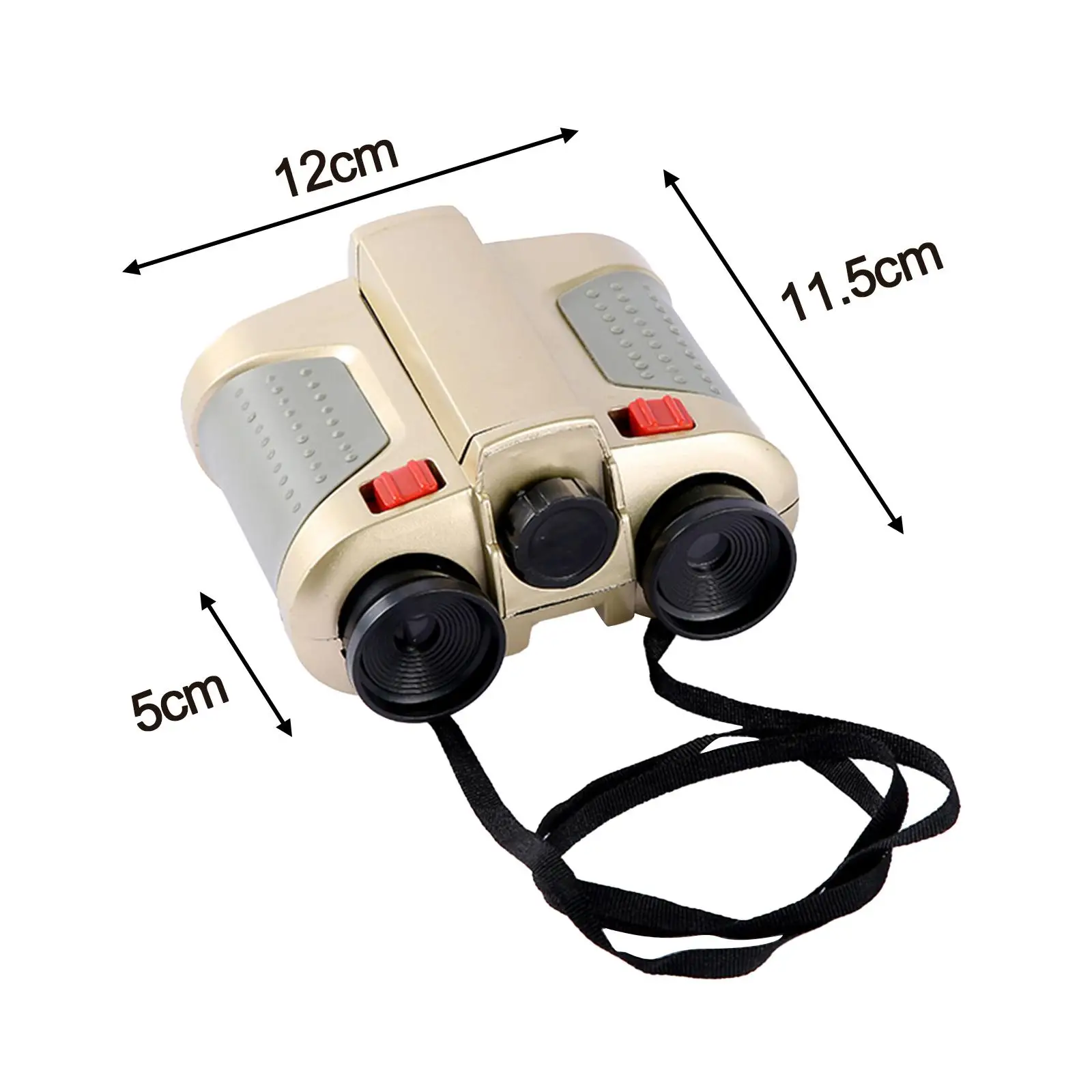 Children's Binoculars Telescope Toy Pretend Play Dual Tube Telescope Magnification Toy for Camping Stargazing Birthday Gifts
