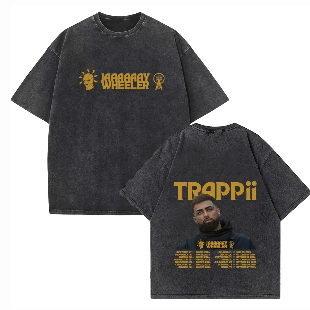 Jay Wheeler Trappii Tour 2024 Shirts Vintage Harajuku Summer  Unisex O-Neck Short Regular  Sleeve Cotton T-Shirts