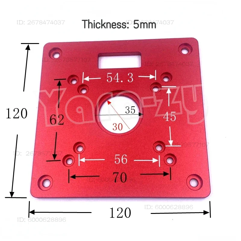 Router Table Insert Plate+Guide Bushings for Woodworking Trimming Machine Router Table Insert Plate Suitable for MAKITA RT0700C