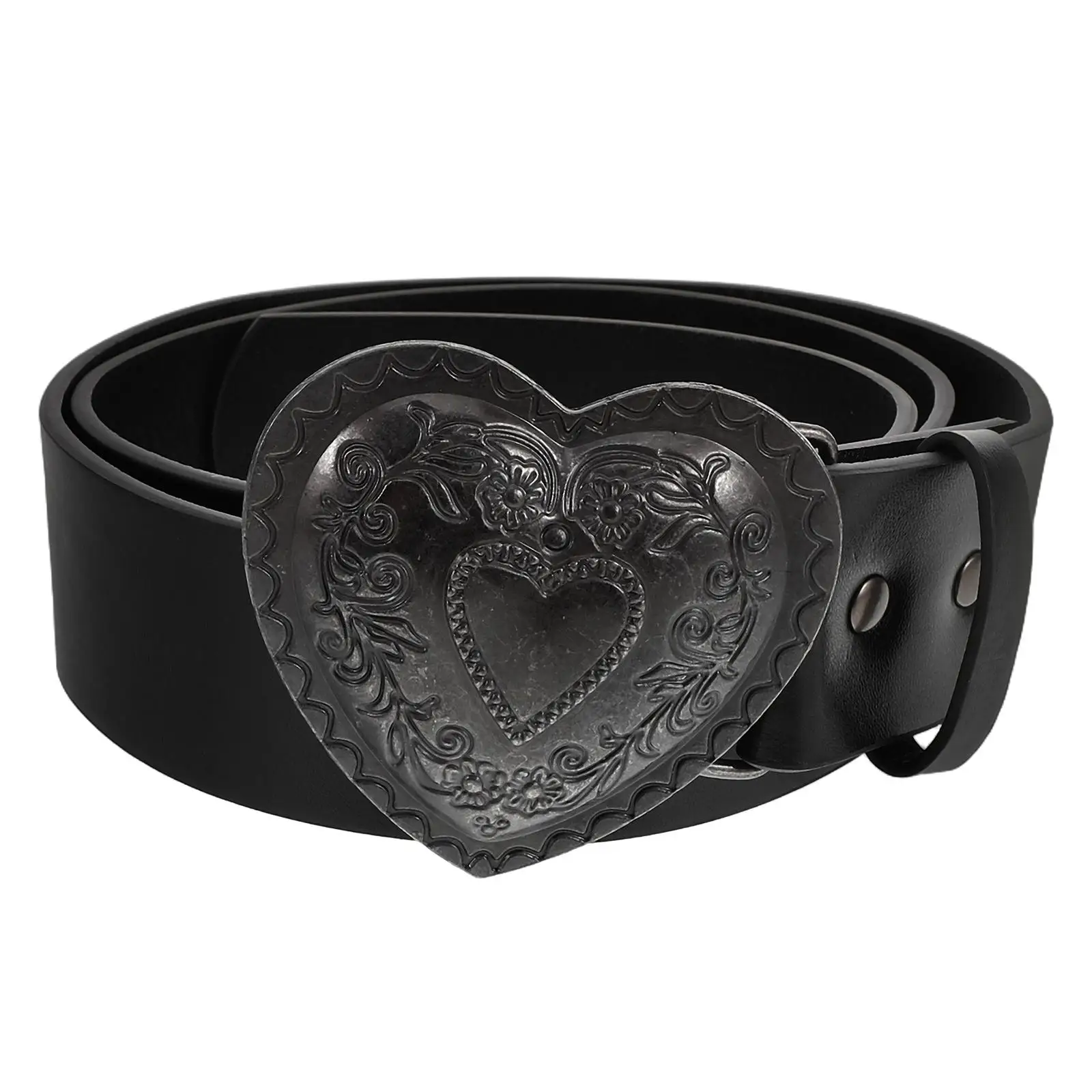 

Heart Buckle Imitation Wide Adjustable Retro Belts Vintage Belts for Jeans Waist Wide Belt Pants Dress Waist