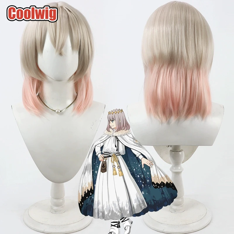 Coolwig Synthetic Hair Oberon Cosplay Wigs Game Fate FGO Oberon Roleplay Halloween Short Straight Mixed Color Wig Heat Resistant