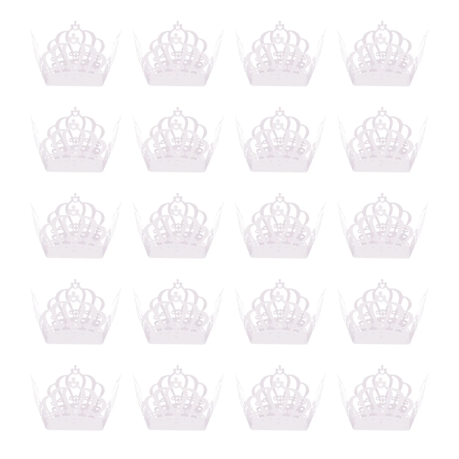 50Pcs Crown Style Chocolate Wrapping Tray Sturdy Paper Linerboard Dessert Holder Portable Elegant Party Favor Cup for Candies