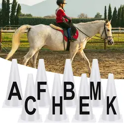 4/ 8 Pcs Dressage Cones Stackable Equestrian Training Cones Set PP Plastic Lettered Dressage Cones for Equestrian Practice
