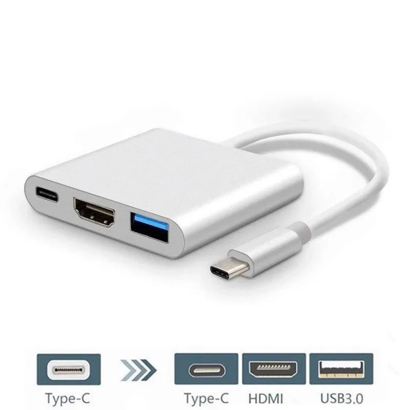 USB-C Type C HDMI Adapter Cable Converter Hub for Macbook Android Phone HDTV TV