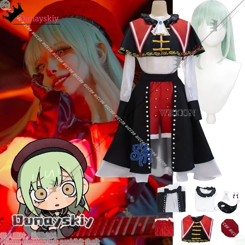 

Аниме BanG Dream! Ave Mujica Косплей Wakaba Mutsumi Goth Lolita Jirai Kei Платье для девочек Y2K Костюм Маска Серьги Парик Хэллоуин
