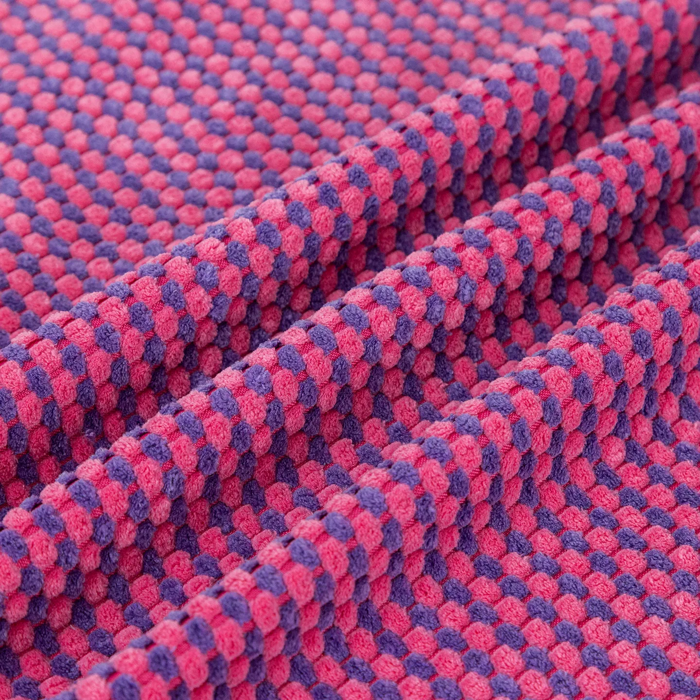 Zachte tweekleurige sojabonen geruite stof voor handgemaakte doe-het-zelf kussens, babykledingstoffen per meter, naaistofmateriaal