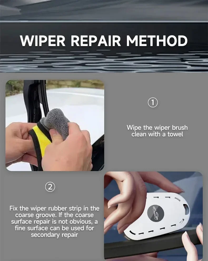 Auto-Scheibenwischer-Reparatur, universell, tragbar, für PKW und LKW, Reparatur von Scheibenwischerblättern ohne Knochen, Gummileisten-Reparatur, Reparatur von Scheibenwischerblättern für die Windschutzscheibe – Detail 13