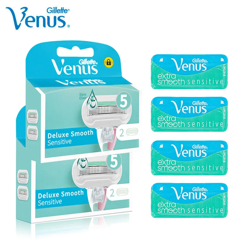 Gillette Venus Razor Deluxe Smooth 5 Layers Shaving Blades  Original Safety Razor Lady Hair Removal Replacement Blade For Women