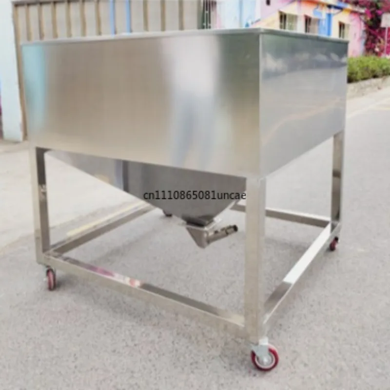 For Movable Stainless Steel Storage Hopper Auto Injection Molding Feeding Bucket for Plastic Granules Powder Material Transfer