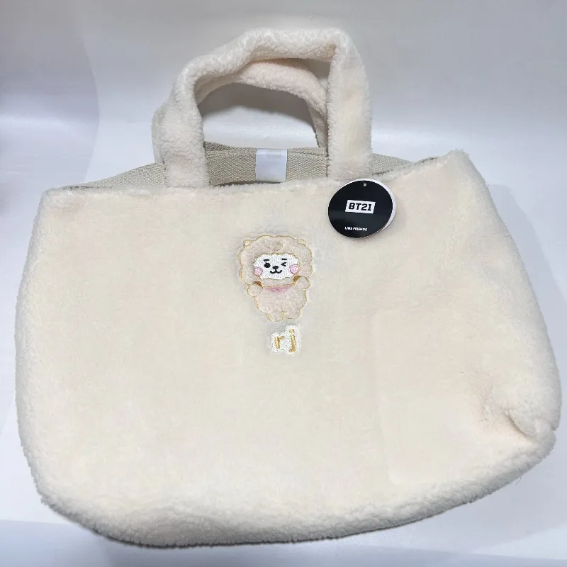 

RJ Chimmy Mang Three-color Embroidered Lamb Hand-held Plush Crossbody Single-shoulder Bag As A Gift for Your Girlfriend