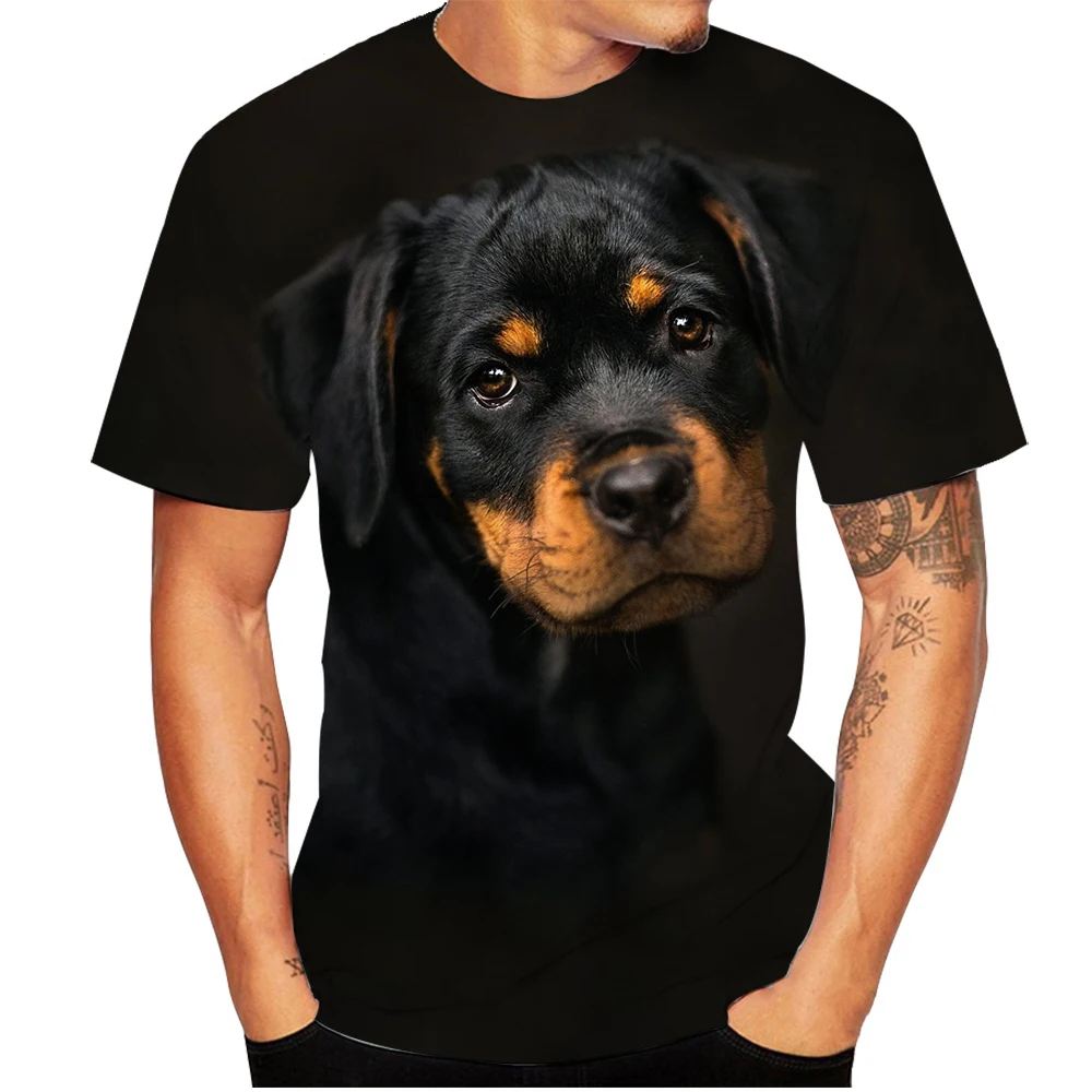 German Shepherd Dog Rottweiler T-Shirts Animal 3D Printed Streetwear Men Women Fashion Oversized T Shirt Kids Tees Tops Clothing