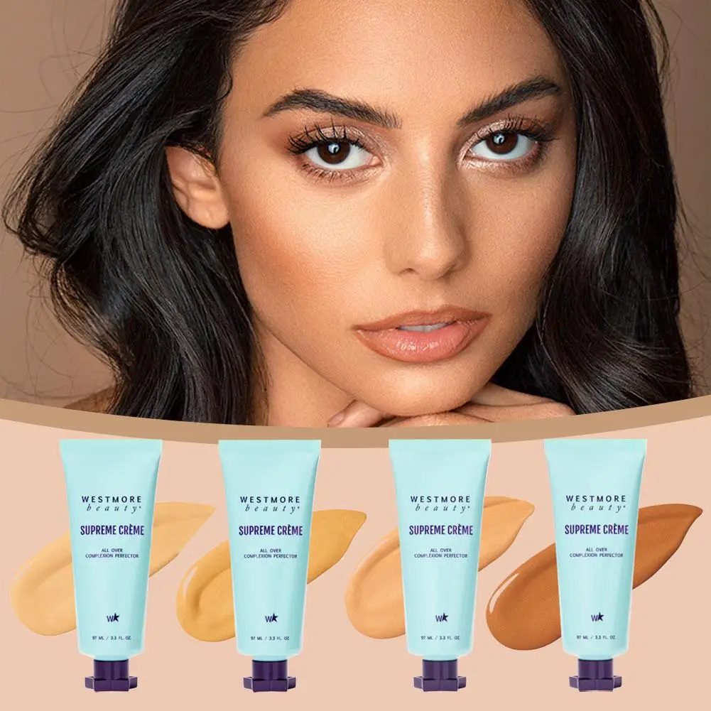 كريم Superme 4 ألوان خافي عيوب الجسم والوجه 97 مل لوشن كريم أساس كامل التأثير ترطيب غطاء البشرة العيوب ويستمور بيوتي