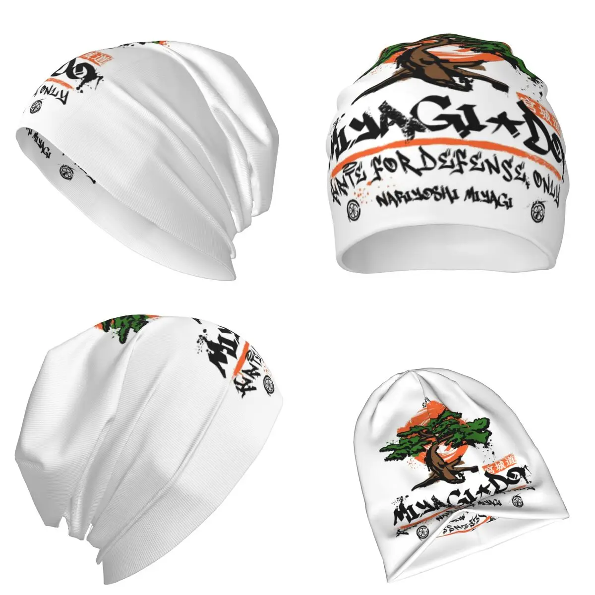 Miyagi Do Karate قبعة محبوكة دافئة الهيب هوب بونيه قبعة الخريف الشتاء في الهواء الطلق بيني القبعات للجنسين الكبار