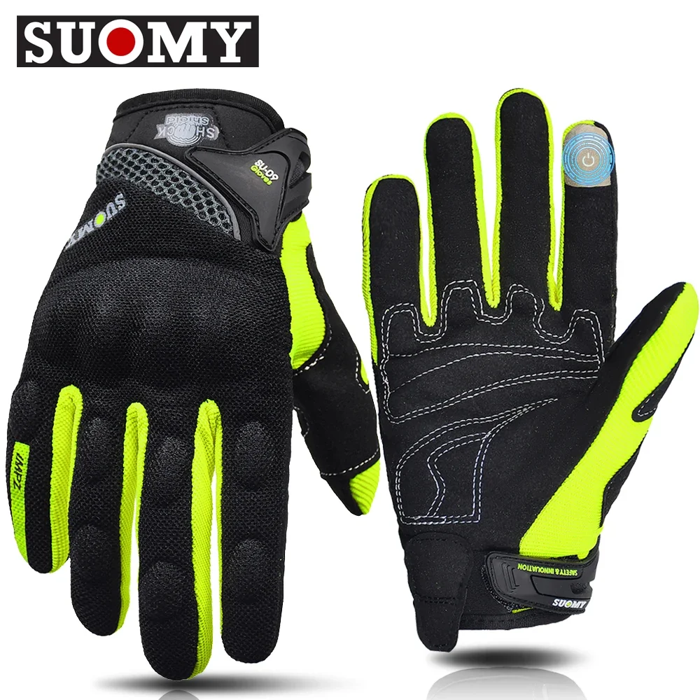 Summer Motorcycle Gloves Men Women Motocross Racing Gloves Suomy Full Finger Protective Sports Guantes Moto Driver Driving Glove