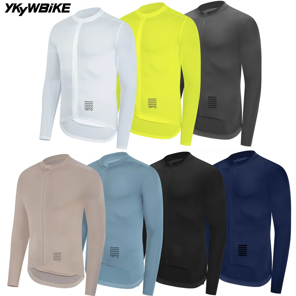 YKYWBIKE велосипедный трикотаж с длинным рукавом для мужчин Pro шоссейный велосипед длинная рубашка летний велосипедный трикотаж дышащий велосипедный майо