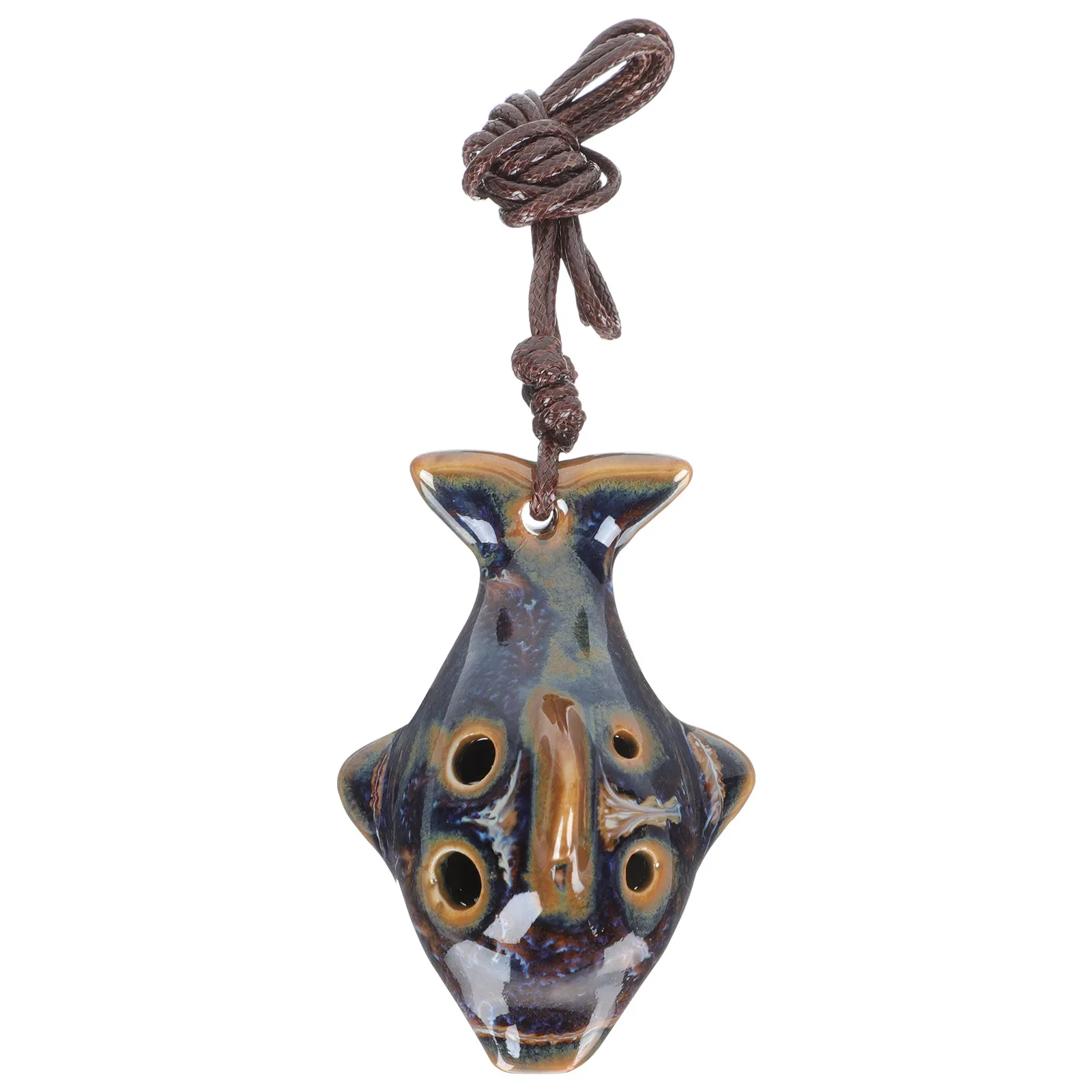 Beginner Practice 6-Hole Ocarina Ceramic Wind Instrument Portable Chic Adorable Children Ocarina Fine Craftsmanship Uniform