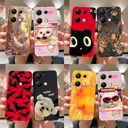 For Poco M6 Pro Case For Xiaomi Poco M6 Pro Back Cover Fundas Coque Cute Cartoon Cat Fox Soft Silicone Phone Case Poco M6 Pro 4G