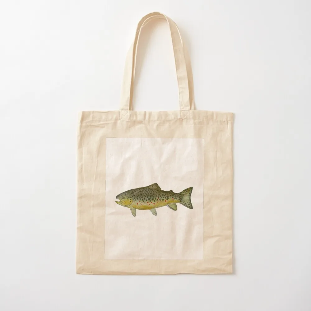 Brown trout Tote Bag tote bag shopping trolley bag shopping logo