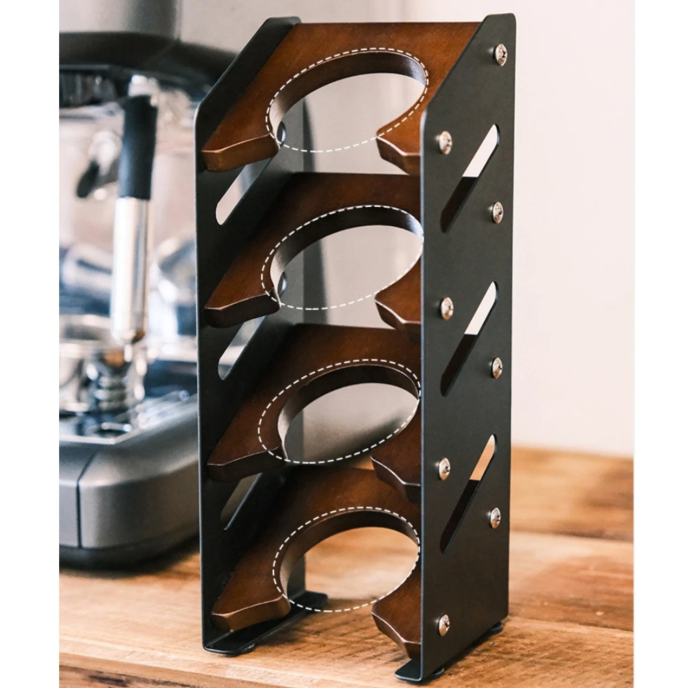 4 Slots Coffee Filter Bowl Holder Espresso Basket Rack Display Storage Kitchen Appliance Coffee Maker Parts