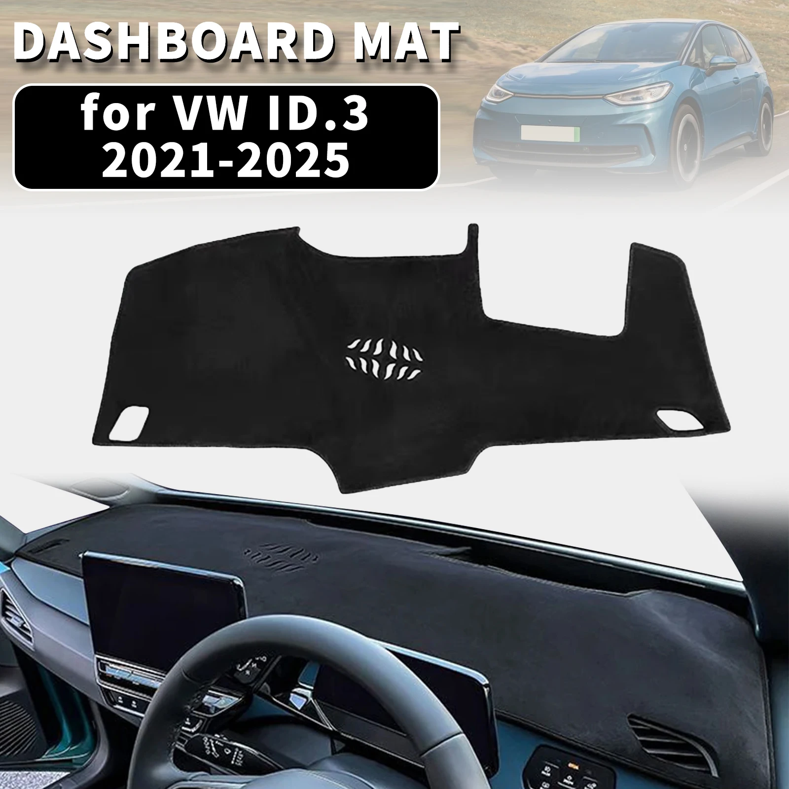 

for Volkswagen ID.3 VW ID3 ID 3 2025-2021 Dashmat Dashboard Cover Dash Mat Anti-UV Sun Shade Carpet Pad Car Styling Protector