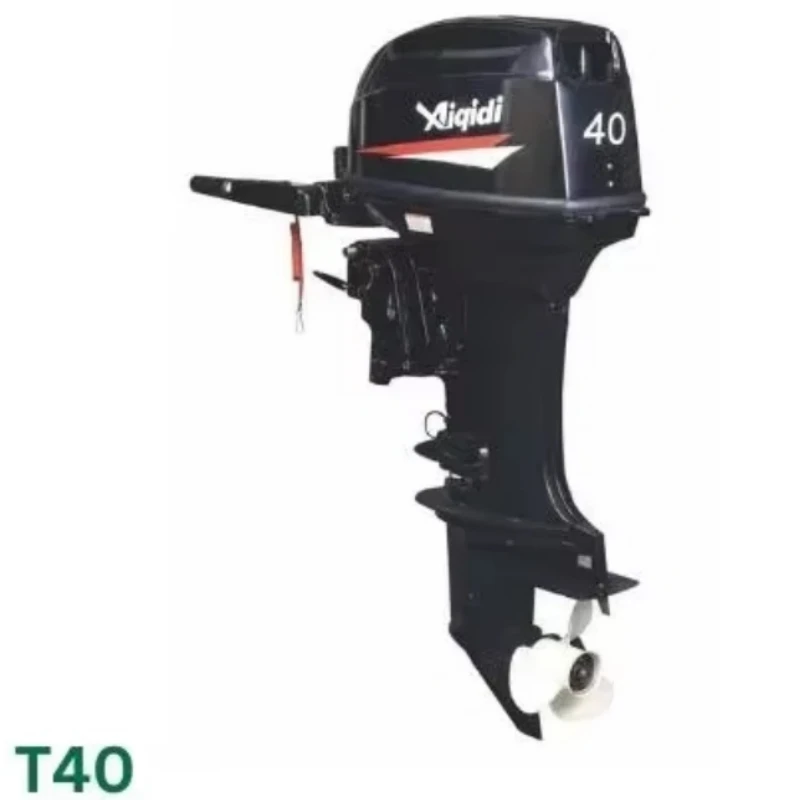 T40 2 Stroke 40HP Outboard Boat Motor 703cc Engine 29.4kw Water Cooling Tiller/Remote Control Low Noise for Speed Boat