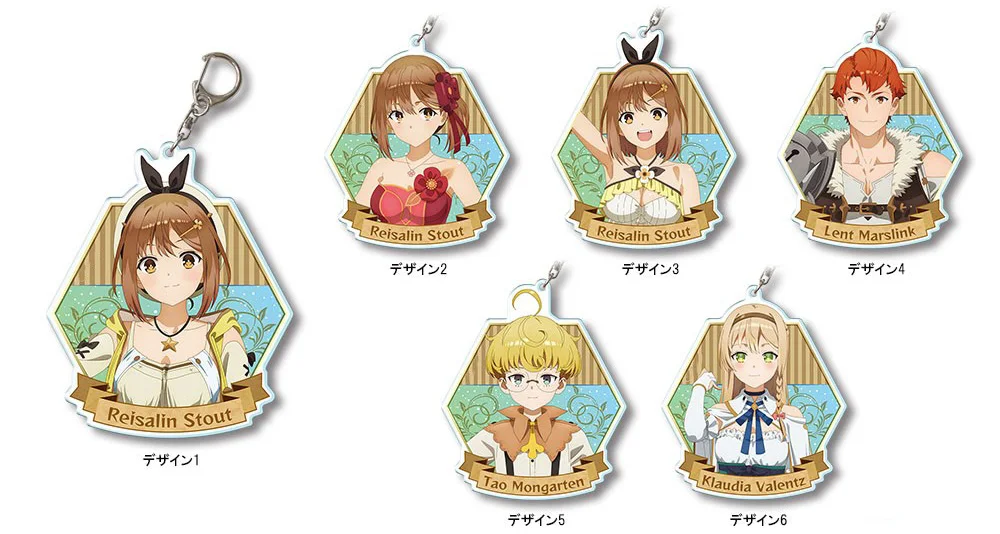 Loen Anime Store Ryza Lila Empel Claudia Tao Lent Acrylic HD Characters Keychain Pendant Ornamen Fans Charm Gifts About6cm