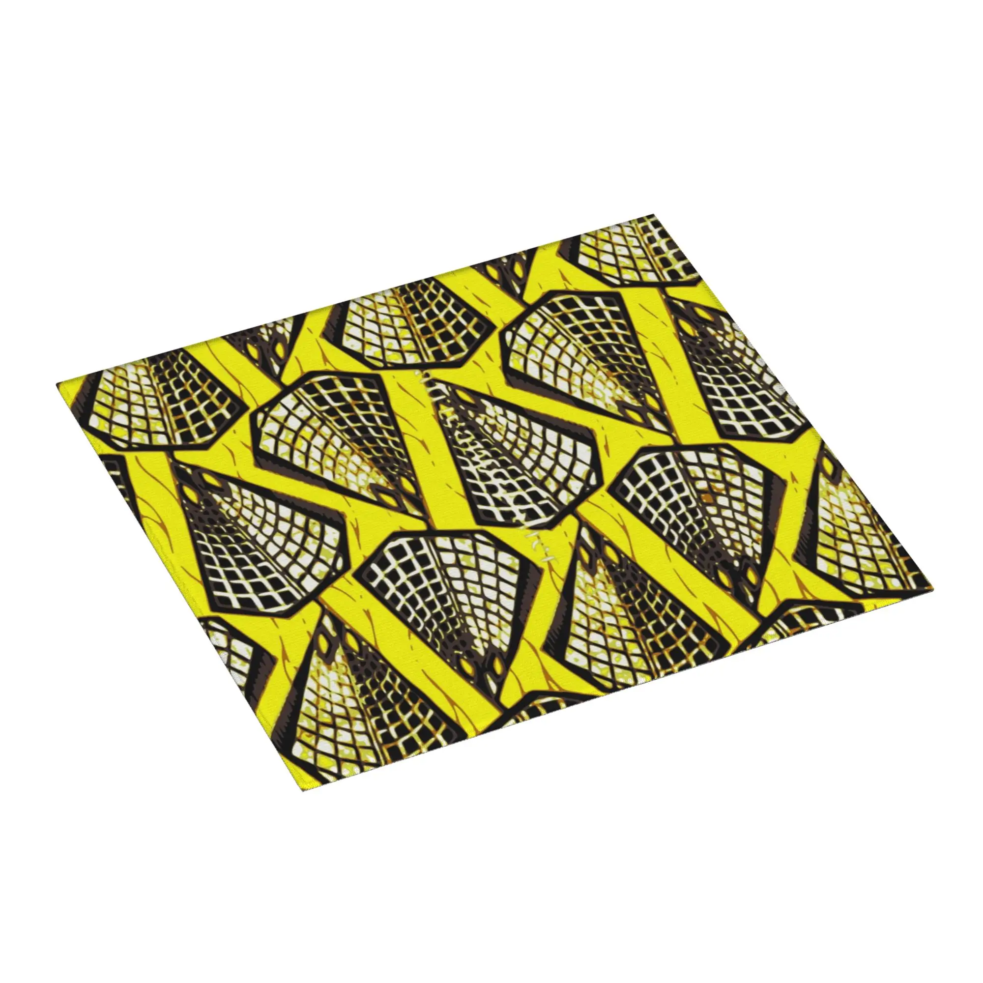 African ankara wax print yellow Throw Pillow Non Slip Kitchen Counter Protector Mat Barware Tableware Reusable Mat For Kitchen
