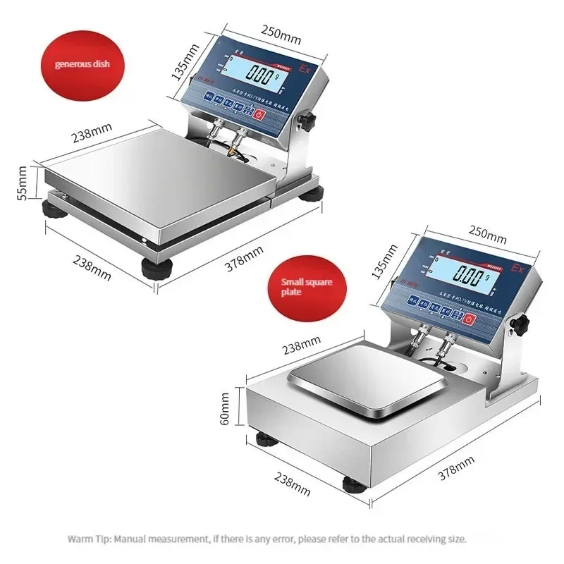 New 5kg Electronic Scale 30kg/1g 20kg/0.1g Stainless Steel Industrial Platform Scale For Paint Chemical Industry