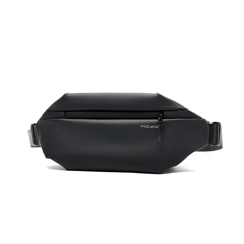 

MATE ELAN Black Lightweight Fanny Pack Men Waterproof Sling Bag with Magnetic Snap Sport Bussiness Travel One Shoulder Bag