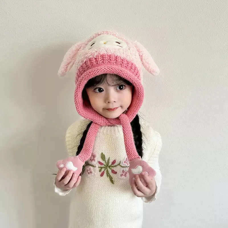 الشتاء الطفل قبعة الكورية نمط دافئ للجنسين الاطفال Packable رئيس قبعة لطيف الكرتون الأطفال أفخم قبعة حماية الأذن