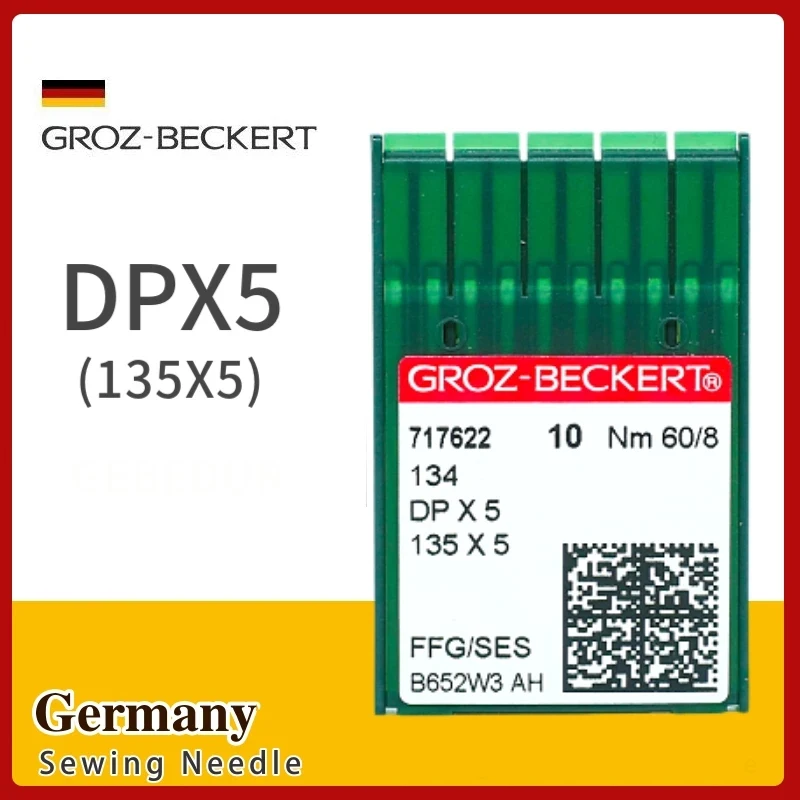 DPX5 German Groz-Beckert Industrial Sewing Machine Needles Canu:20:05 1 134 135X5 SY 1955 DPX5 NM:90 SIZE:14