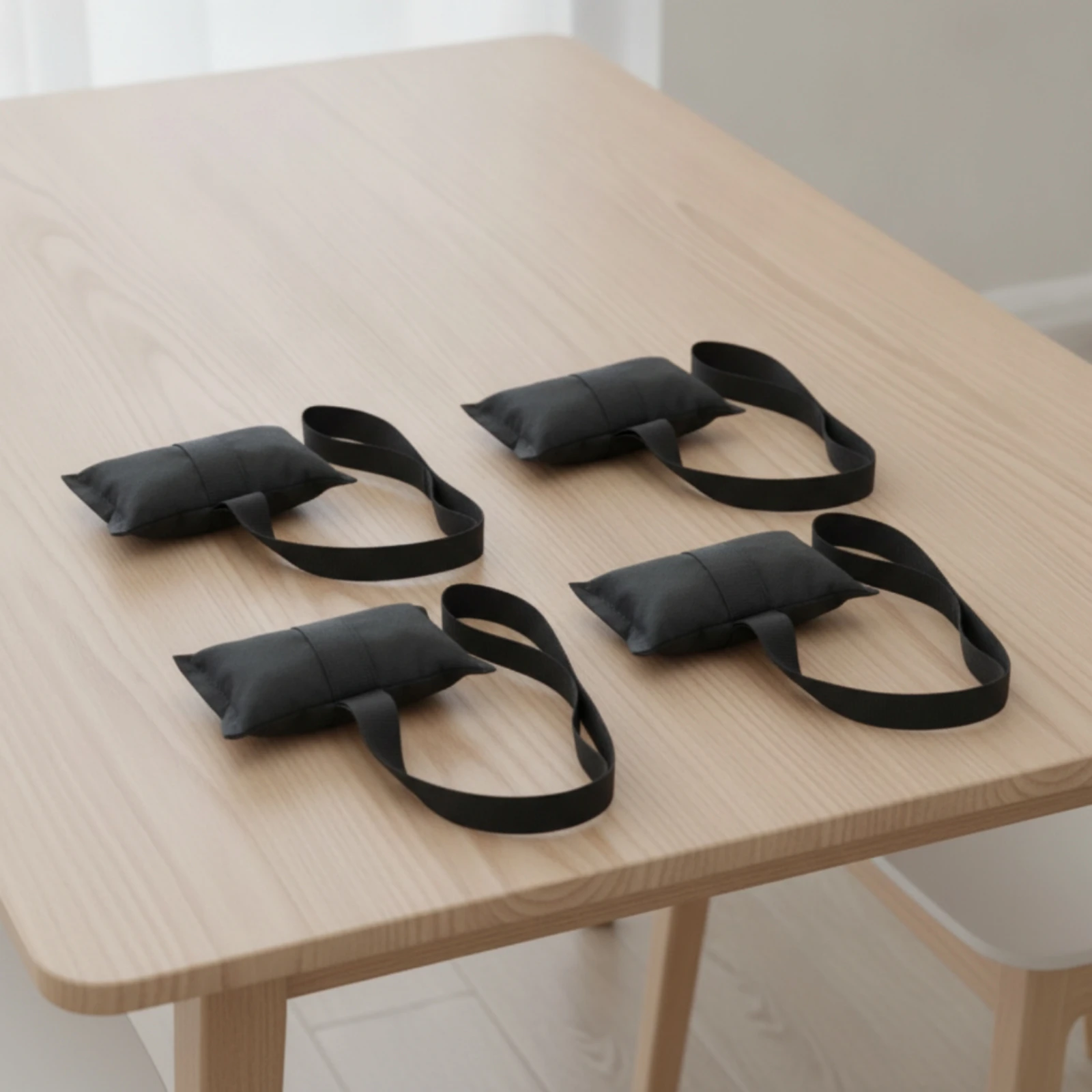 4 Pieces Kayak Tie-down Strap Black Woven Material Boat Tie-down Strap Bow Stern Lashing Point Easy to Use Vehicle Cargo Gear