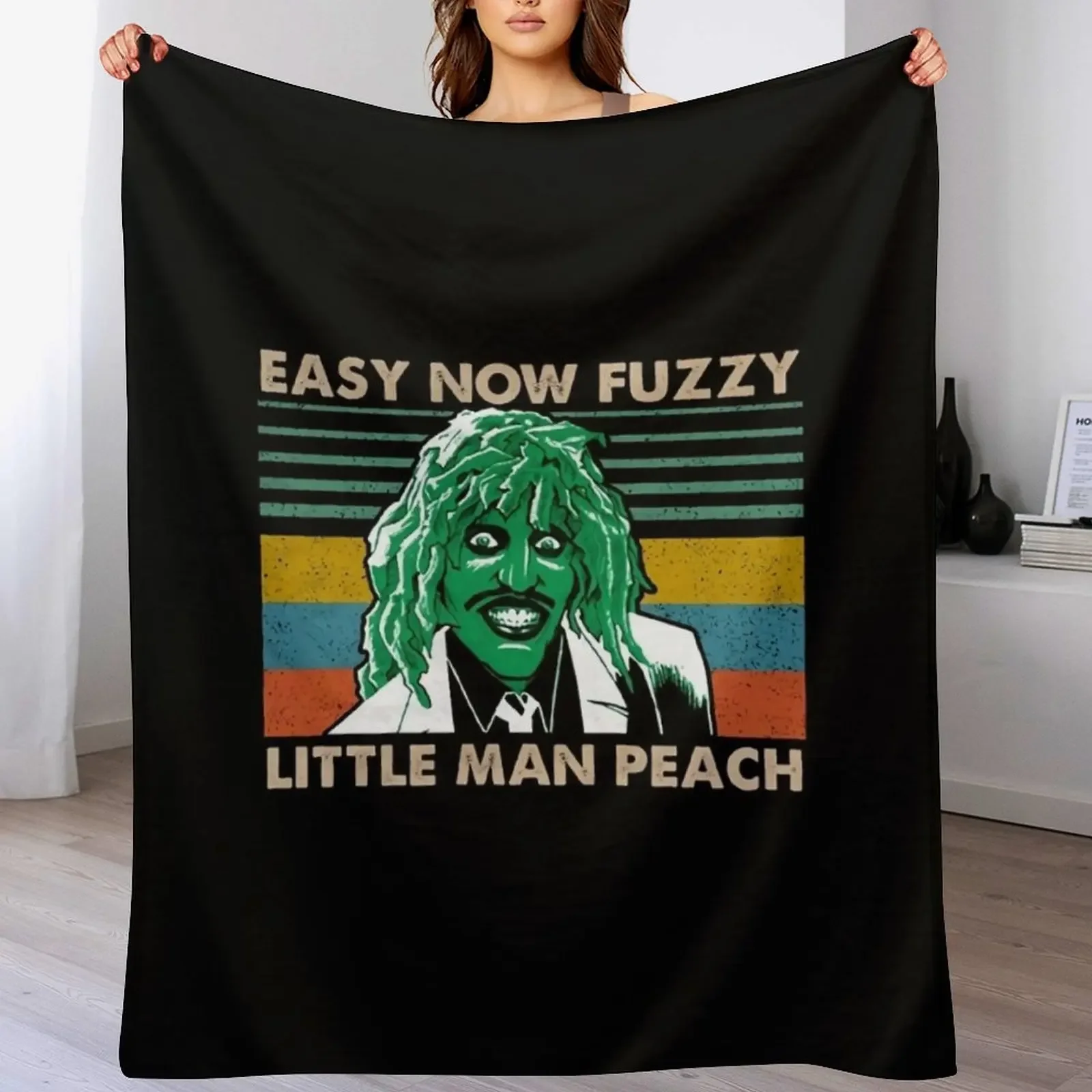 

Easy Now Fuzzy Little Man Peach Halloween Gift For Men and Women, Gift Halloween Day, Thanksgiving, Christmas Day Throw Blanket