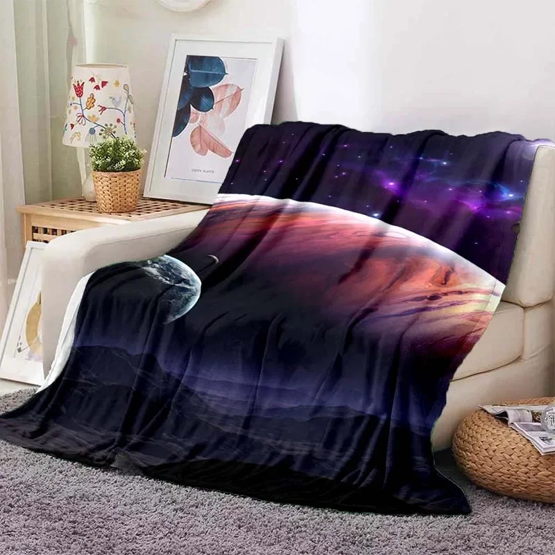 Cosmic Milky Way Starry Sky Blanket Fashion Bed Sofa AirConditioning Fashionable Leisure Picnic Travel Napping CustomizableThrow