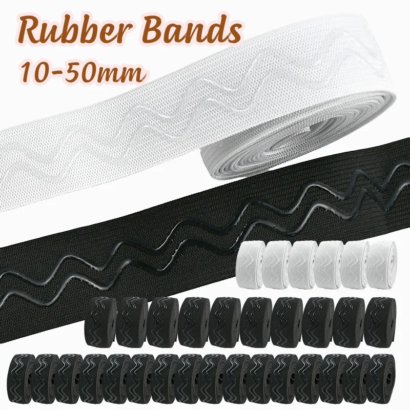 

10/20M 20-40mm Non-slip Sewing Rubber Bands Silicone Elastic Band Bra Strap Underwear Belt Cord Clothes Stretch Tape Accessories