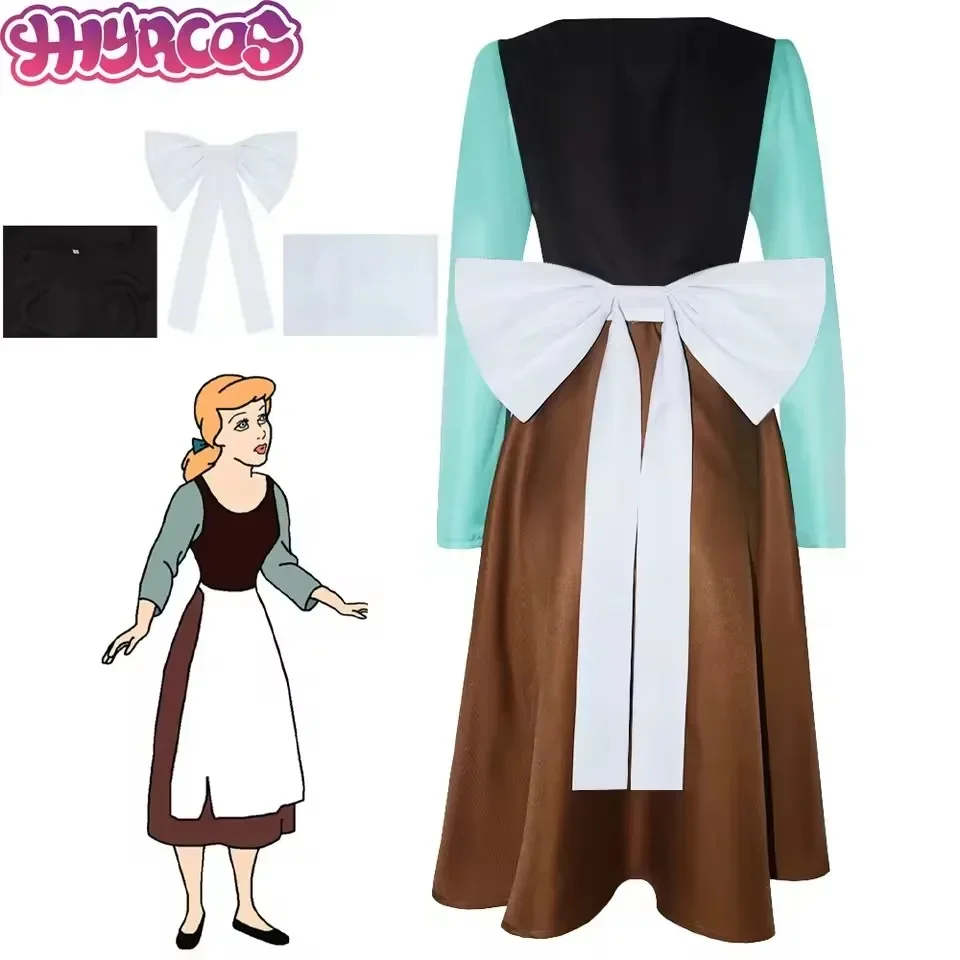 

Anime Cinderella Cosplay Costume Princess Maid Cos Dresses Uniform Suits for Women Adult Outfit Halloween Carnival Party Clothes